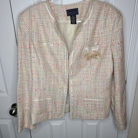 Retro Woven Tweed Laura Scott Janet Sz 18 - Picture 6 of 7
